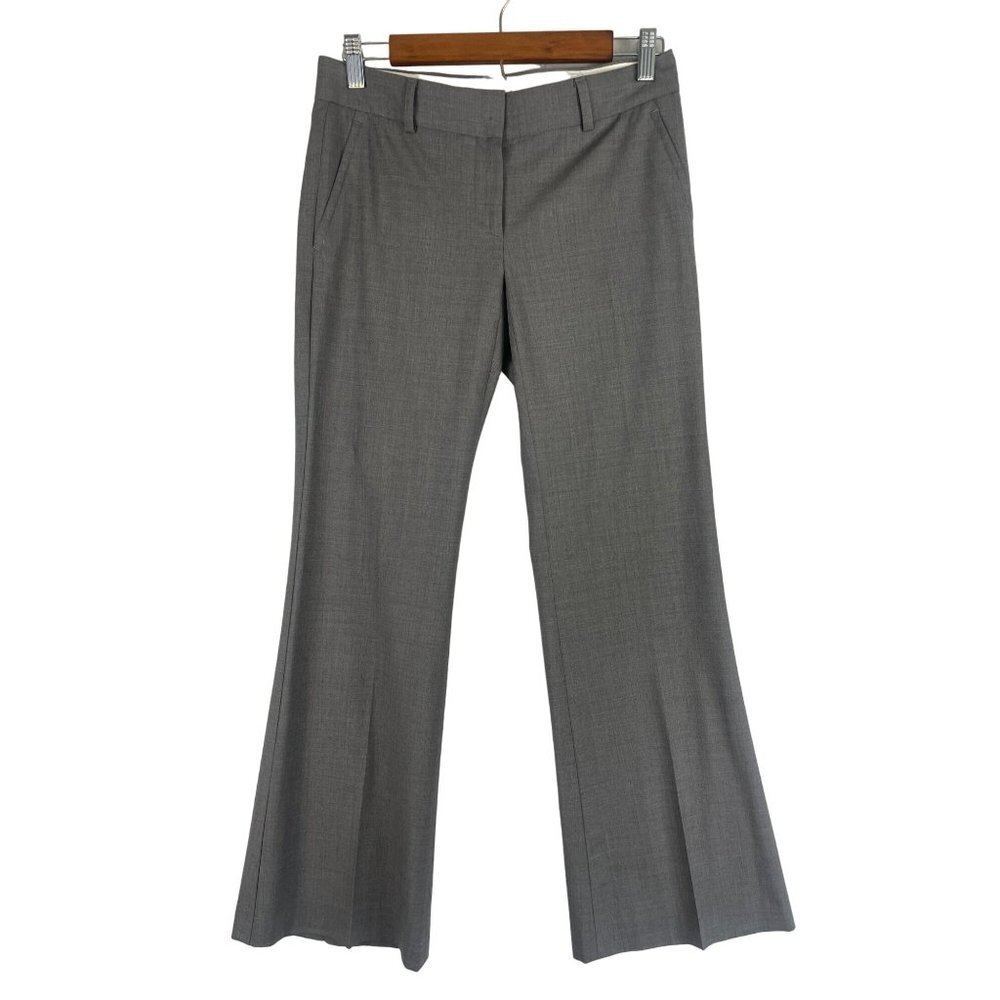 THEORY Wool Blend Wide Leg Trousers Womens 30 x 29 Gray Slant Pocket